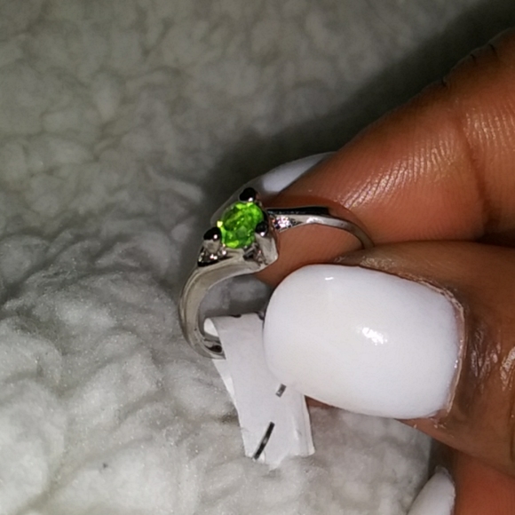 Jewelry - RHINESTONE SILVER PLATED RING(size 5)
